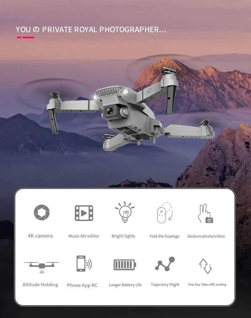 Drone Lenovo — Caméra Grand Angle & Vol Stabilisé