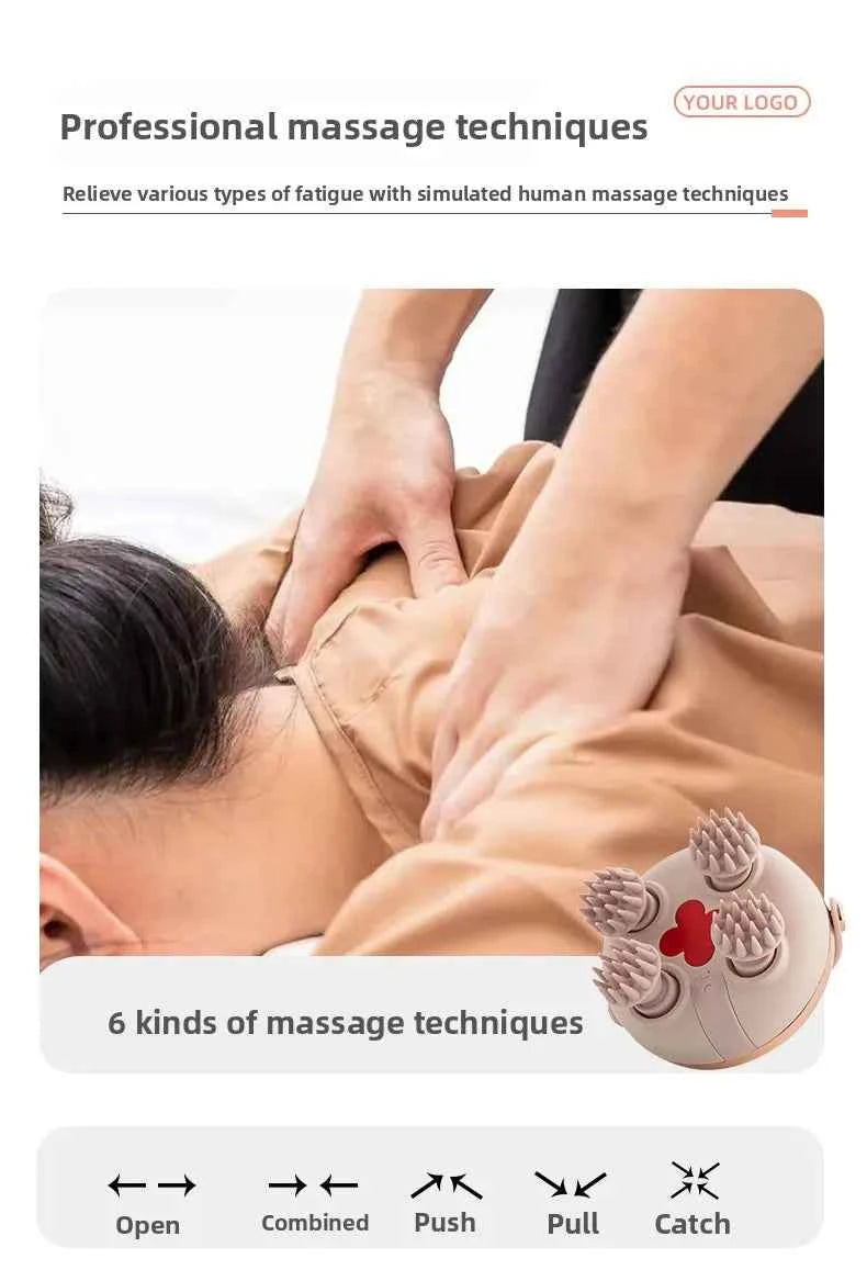 Masseur Crânien Rechargeable — Détente Profonde en 15 Minutes