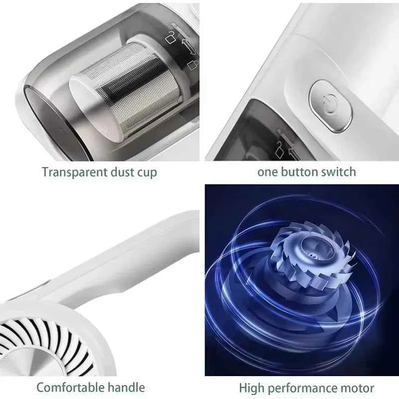 Aspirateur Anti-Acariens Sans Fil — Literie Saine & Purifiée