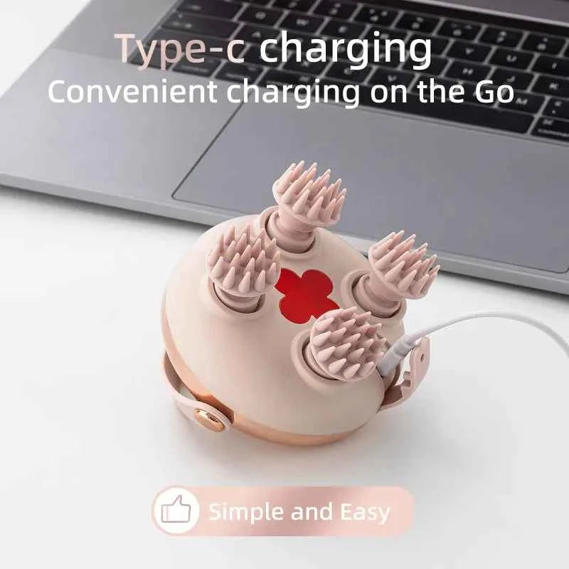 Masseur Crânien Rechargeable — Détente Profonde en 15 Minutes